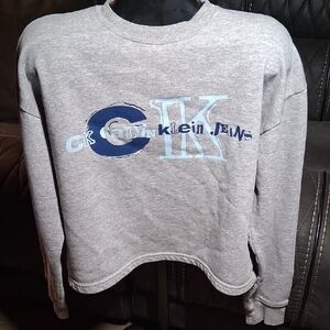 Calvin Klein Heather Gray Logo Sweatshirt